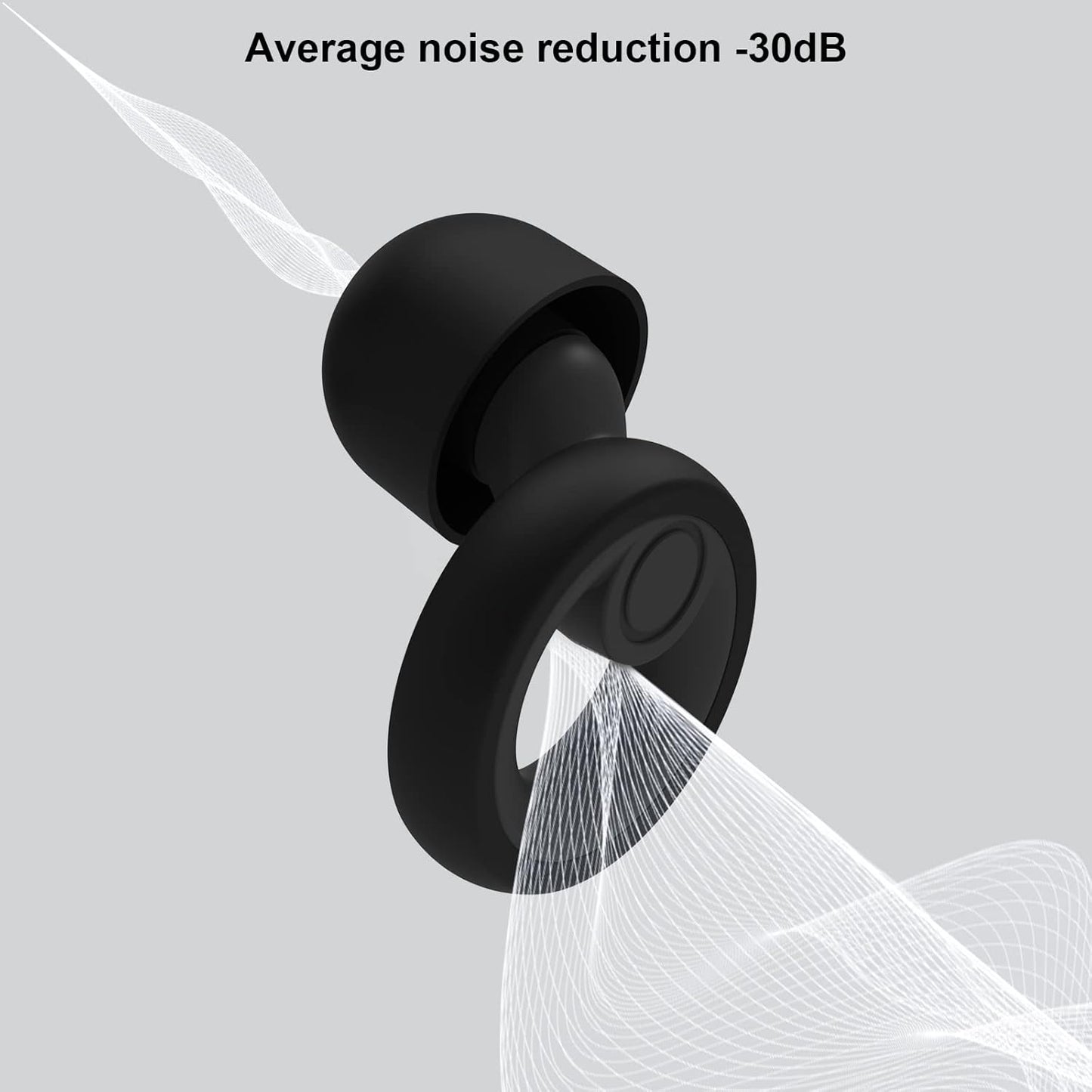 Ear Plugs for Noise Cancelling Ear Protection Earplugs for Sleep,Concerts,Work,Study,8 Size Eartips with Small Box,Perfect -30Db Silicone Earplugs for Noise Reduction