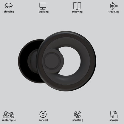 Ear Plugs for Noise Cancelling Ear Protection Earplugs for Sleep,Concerts,Work,Study,8 Size Eartips with Small Box,Perfect -30Db Silicone Earplugs for Noise Reduction