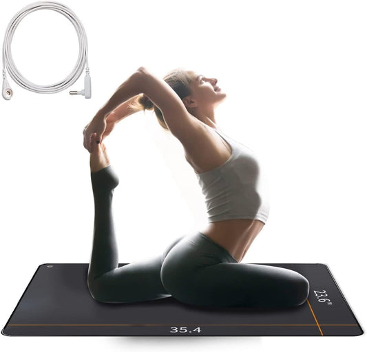23.6" X 35.4" Grounding Mat Kit with 15Ft Grounding Cord,Grounding Pad for Health Grounding Bed Mat for Foot Mat,Computer Mat, Sleep Mat, Pet Mat