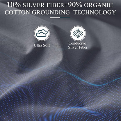 GROUNDING MAT - 90% Organic Cotton 10% Silver fiber - Fits all mattresses, outlet tester included